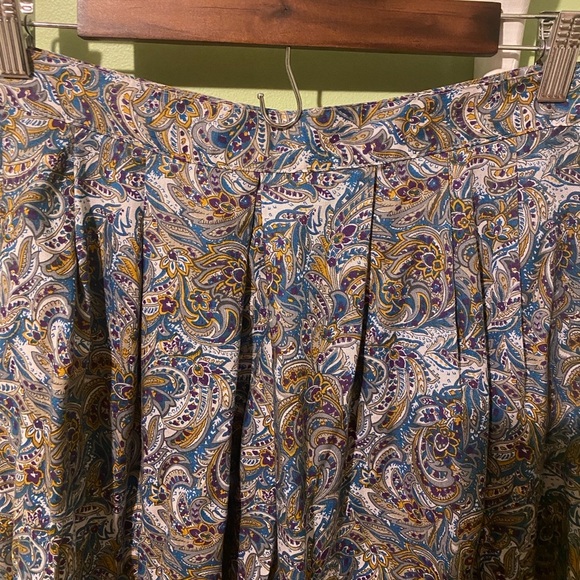 vintage Ship’N shore 14 paisley print midi skirt flowy summer blue king - Picture 12 of 13